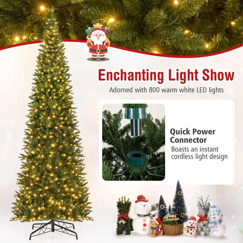 Eletriclife 12 FT Artificial Christmas Tree with 800 Warm White LED Lights