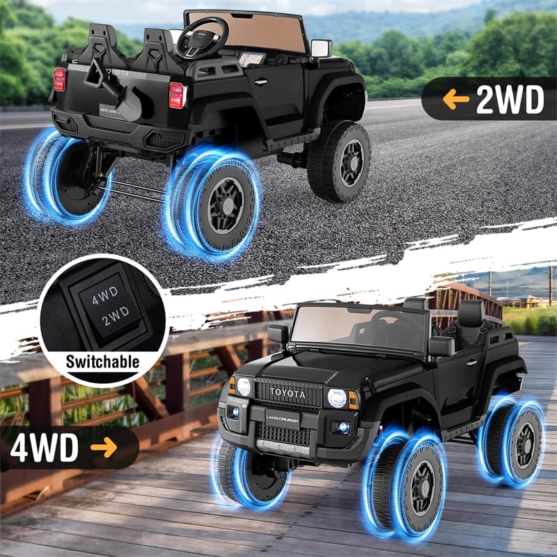 Eletriclife 24V 2 Seater Ride on Car for Kids Licensed Toyota LC250 Ride on Truck with Remote