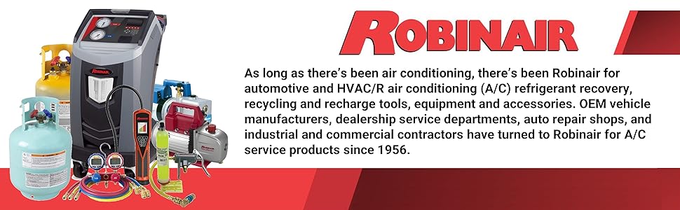 Robinair Automotive Air Conditioning A/C Refrigerant Recovery Recycle Recharge Equipment Accessories