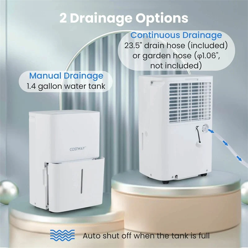 Eletriclife 65 Pint Energy Star Dehumidifier 5000 Sq.Ft with 24H Timer & LED Display for Basement