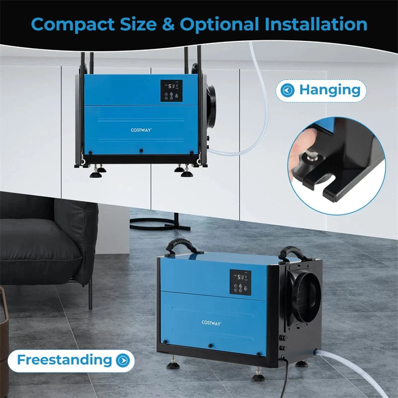 Eletriclife 124 PPD Commercial Dehumidifier 1300 Sq.Ft Crawl Space with Drain Hose & Auto Defrost