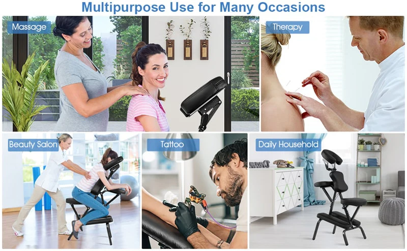 Eletriclife Portable Lightweight Massage Chair Travel Massage Tattoo Spa Chair with Carrying Bag