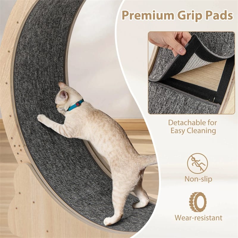 Eletriclife 40" Large Cat Exercise Wheel Low Noise Cat Running Treadmill for Indoor Cats