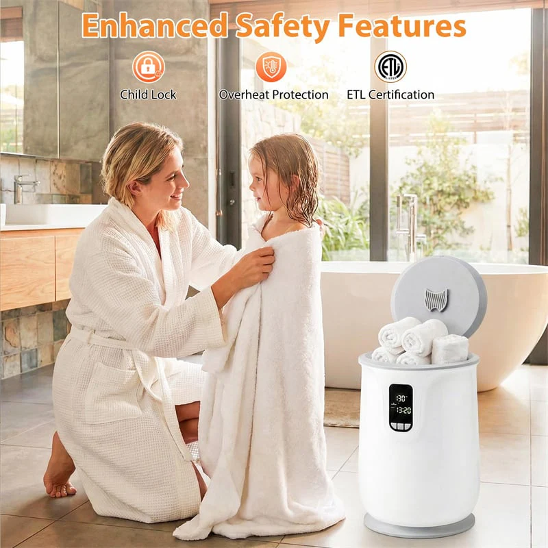 Eletriclife 20L Hot Towel Warmer Bucket Luxury Blanket Warmer with 3 Heat Levels for Bathroom