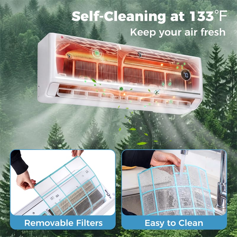 Eletriclife 18000 BTU 18.1 SEER2 208-230V Wifi Smart Mini Split Air Conditioner & 1.5 Ton Heat Pump System, Cools Up to 1000 Sq.Ft