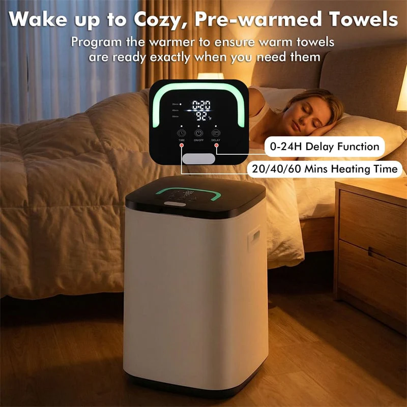 Eletriclife 23L Large Towel Warmer Bucket Hot Towel Heater with Rapid Heating & LED Light for Oversized Towels
