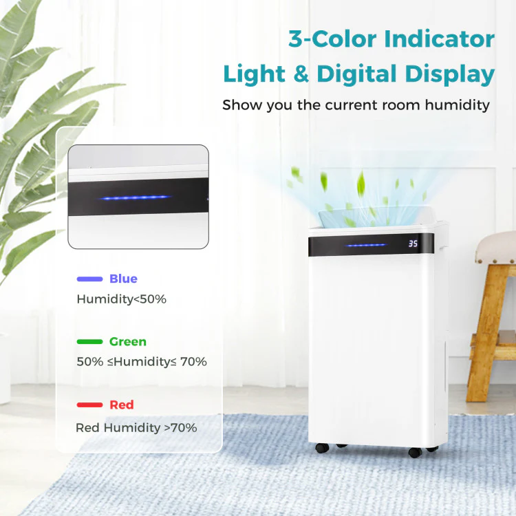 Eletriclife 4500 Sq. Ft 57 Pint Dehumidifier for Home and Basement