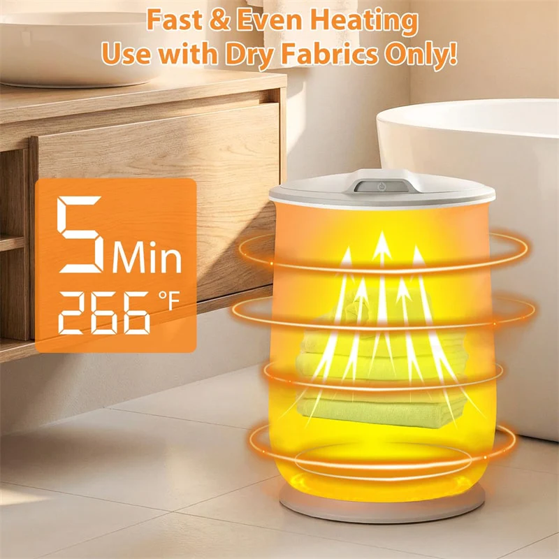 Eletriclife 20L Hot Towel Warmer Bucket Luxury Blanket Warmer with 3 Heat Levels for Bathroom