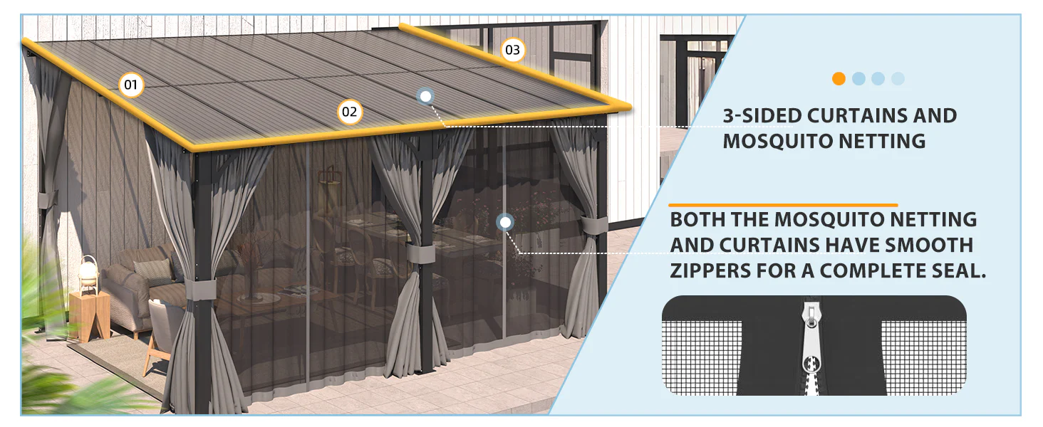 slanted roof gazebo