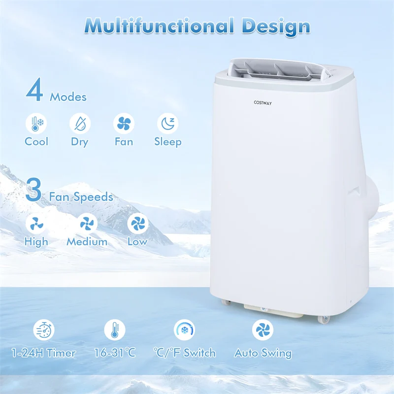 Eletriclife 15000 BTU 4-in-1 Smart Portable Air Conditioner with WiFi & APP Control, Cools up to 750 Sq Ft