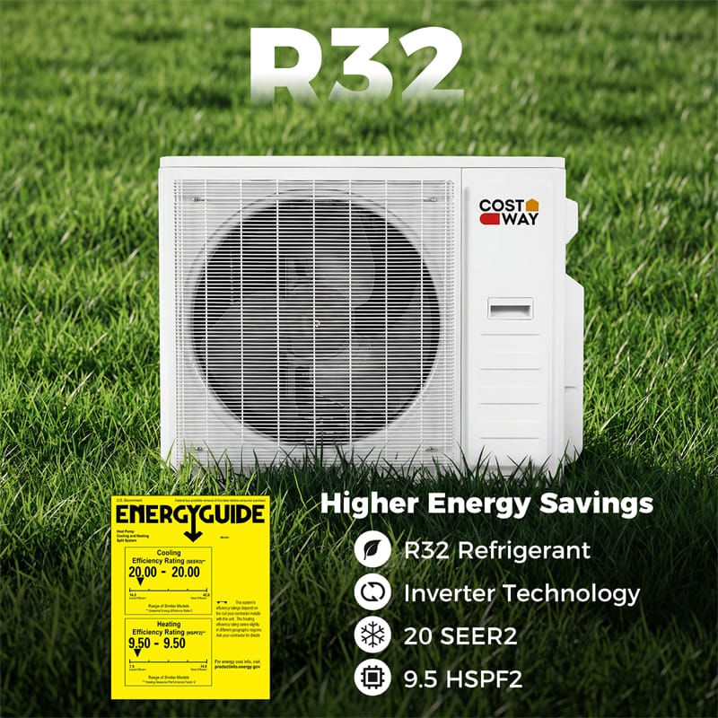 Eletriclife Blast Pro 38000 BTU 2 Zone 20 SEER2 Mini Split AC with Heat Pump System
