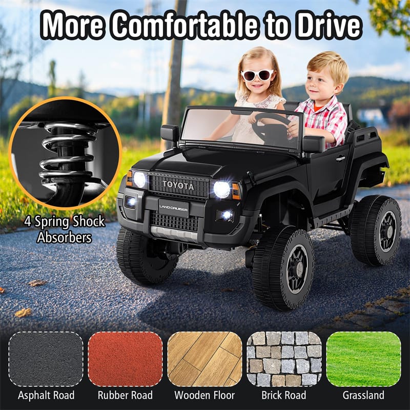 Eletriclife 24V 2 Seater Ride on Car for Kids Licensed Toyota LC250 Ride on Truck with Remote
