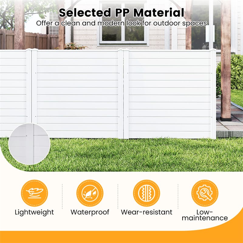 Eletriclife Outdoor Privacy Screen 2/4 Panels 48"H No-Dig Decorative Air Conditioner Fence & Trash Can Enclosure